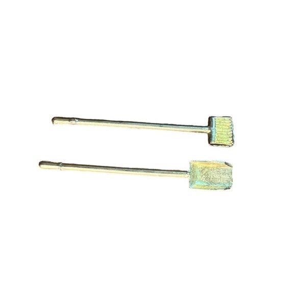 Vintage Miniature Corner Wooden Fireplace Dollhouse Metal Andirons Wood Bellow - Picture 5 of 13